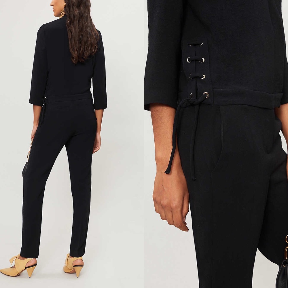 Ba&sh chiara black lace up side jumpsuit FINAL PRICE!! NO OFFERS CONSIDERED - Picture 2 of 9